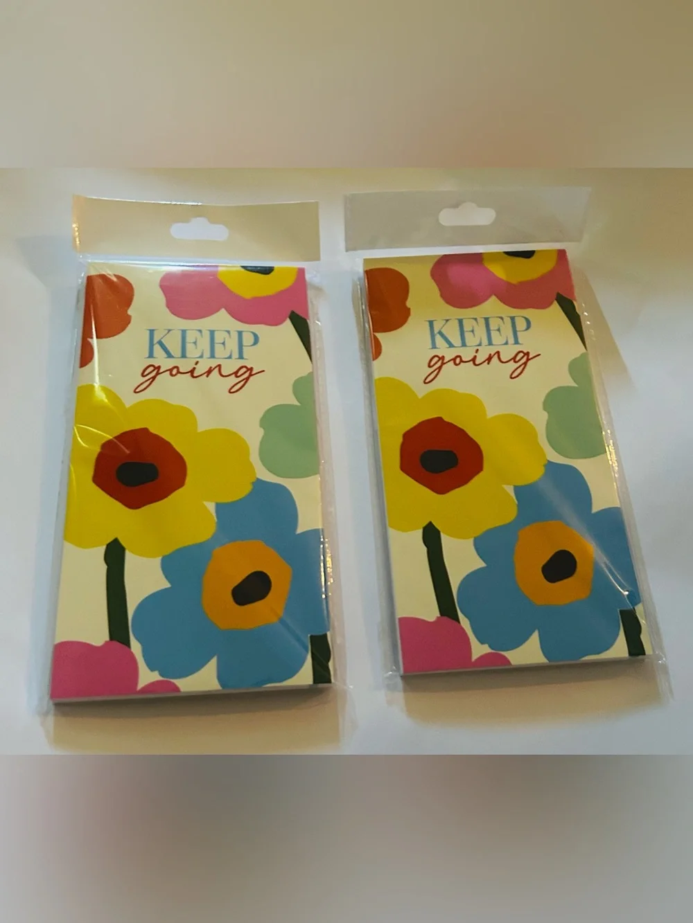 New 2 Pads “Keep Going” 60 Lined Pages Floral Motif